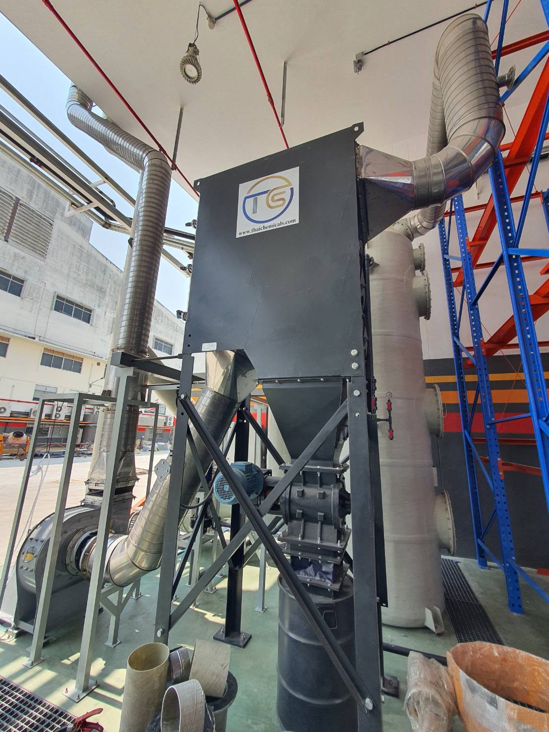 ระบบ Bag Filter ภายในโรงงานพร้อมแบรนด์ TCS