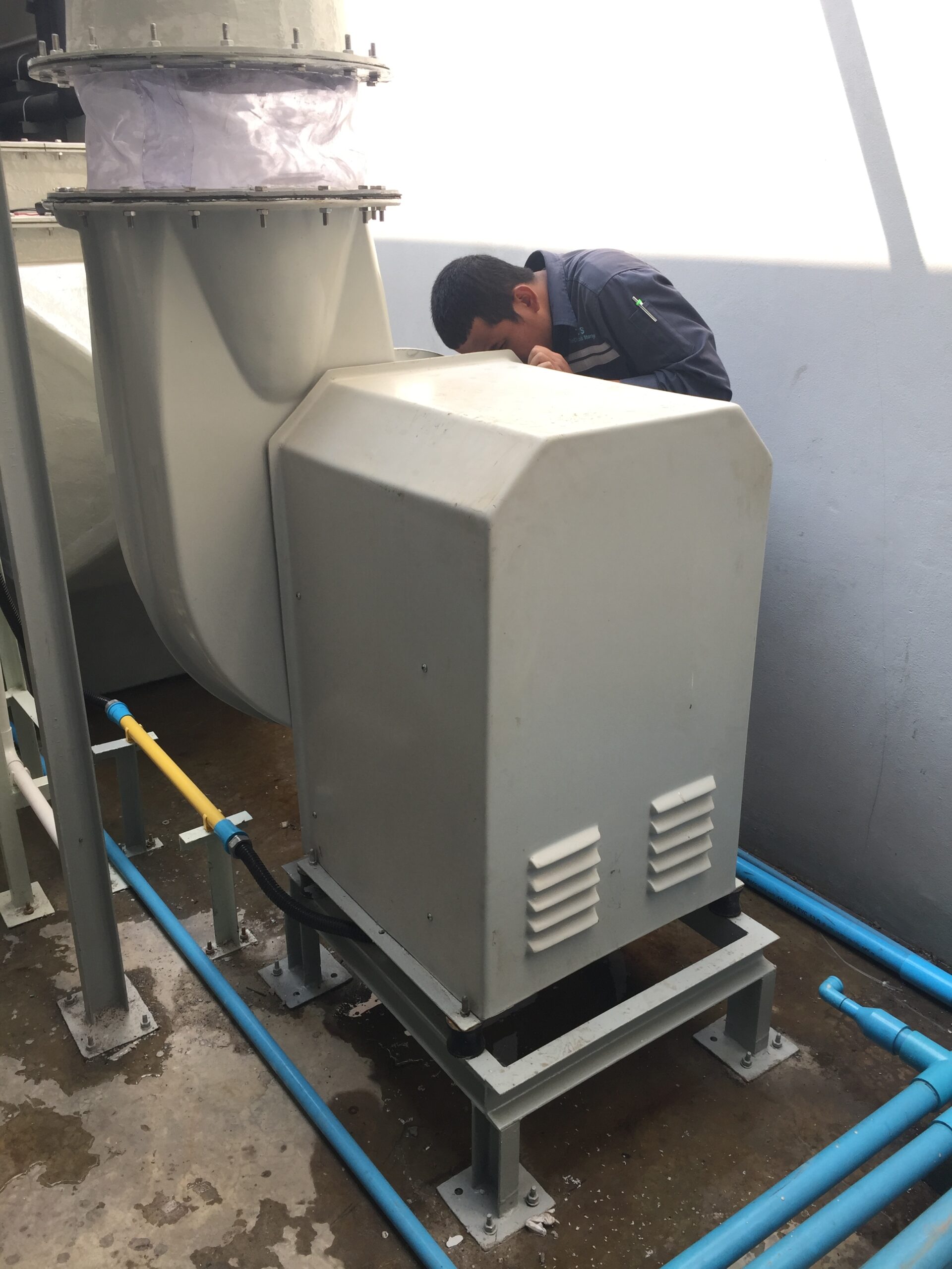 ชุด FRP Blower มุมมองด้านบน